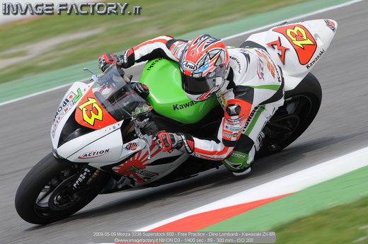 2009-05-09 Monza 3238 Superstock 600 - Free Practice - Dino Lombardi - Kawasaki ZX-6R